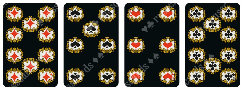 Палех Павла Баженова карты игральные в палехском стиле, 52 листа (коробка с дамой)
