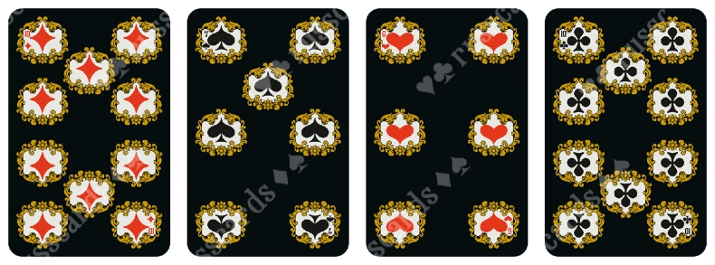 Палех Павла Баженова карты игральные в палехском стиле, 36 листов (коробка с валетом)